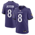 Men's Baltimore Ravens Lamar Jackson Purple Team Game Jersey