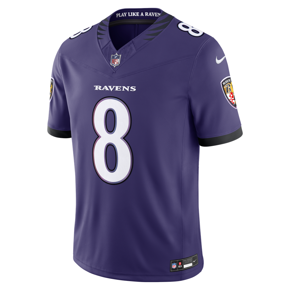Men's Baltimore Ravens Lamar Jackson Purple Team Vapor F.U.S.E. Stitched Limited Jersey