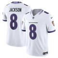 Men's Baltimore Ravens Lamar Jackson White Vapor F.U.S.E. Stitched Limited Jersey