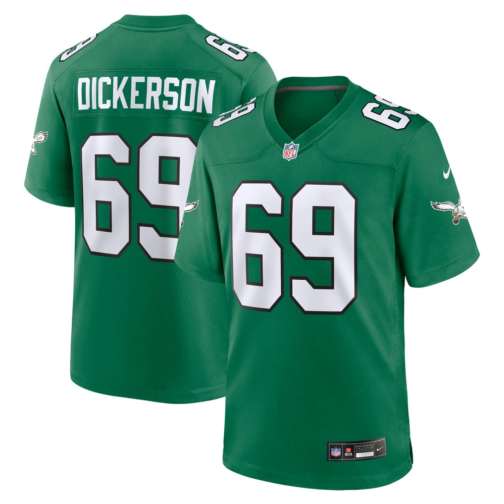 Men's Philadelphia Eagles Landon Dickerson Kelly Green Alternate Game Jersey