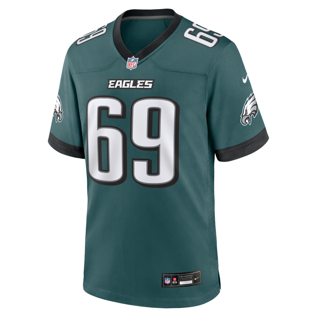 Men's Philadelphia Eagles Landon Dickerson Midnight Green Team Game Jersey