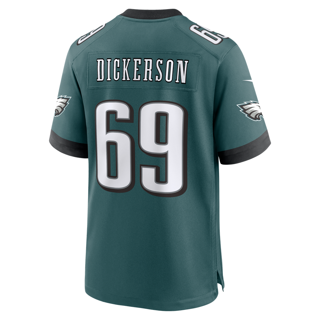 Men's Philadelphia Eagles Landon Dickerson Midnight Green Team Game Jersey