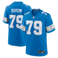 Men's Detroit Lions Larry Borom Blue Team Game Jersey