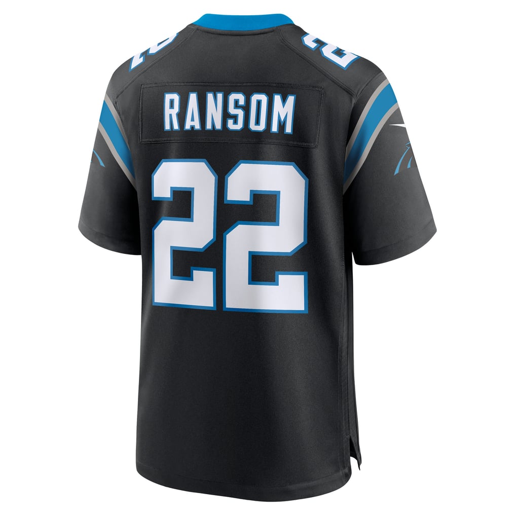 Men's Carolina Panthers Lathan Ransom Black Team Game Jersey