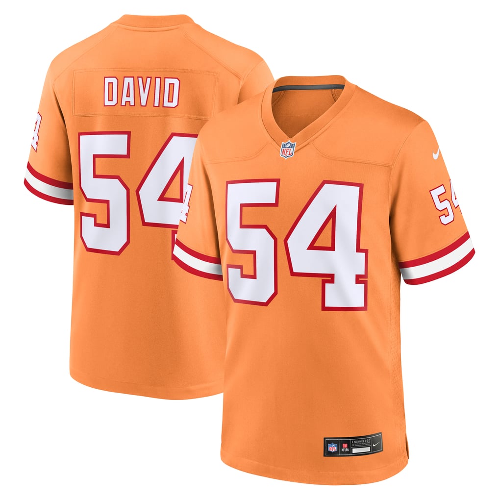 Men's Tampa Bay Buccaneers Lavonte David Orange Throwback Game Jersey