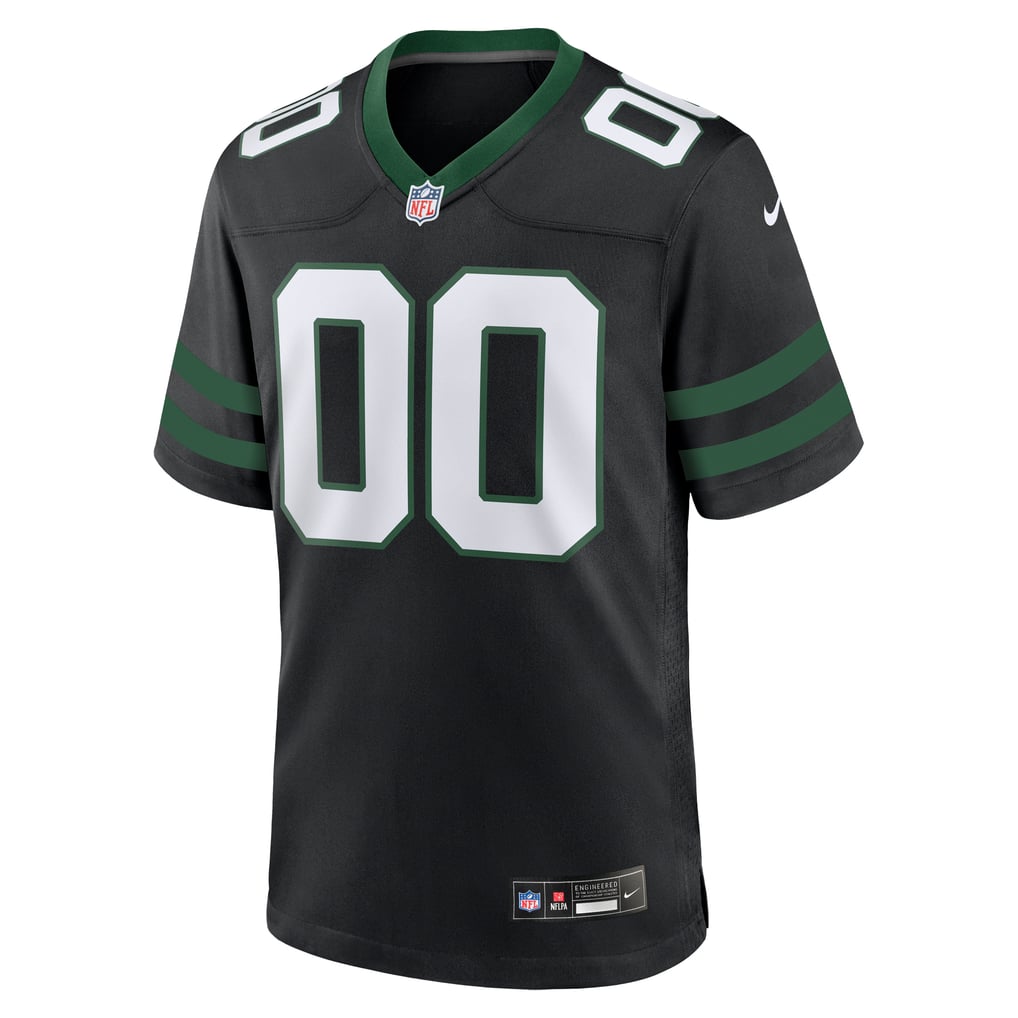 Men's New York Jets Legacy Black Alternate Custom Game Jersey