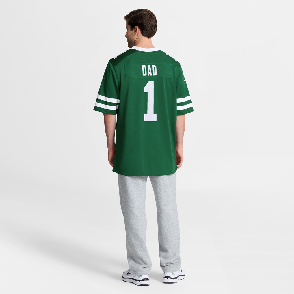 Men's New York Jets Legacy Green #1 Dad Game Jersey