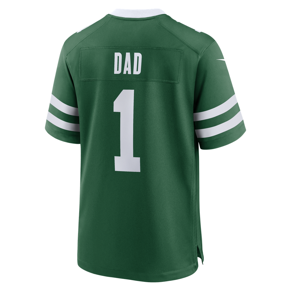 Men's New York Jets Legacy Green #1 Dad Game Jersey
