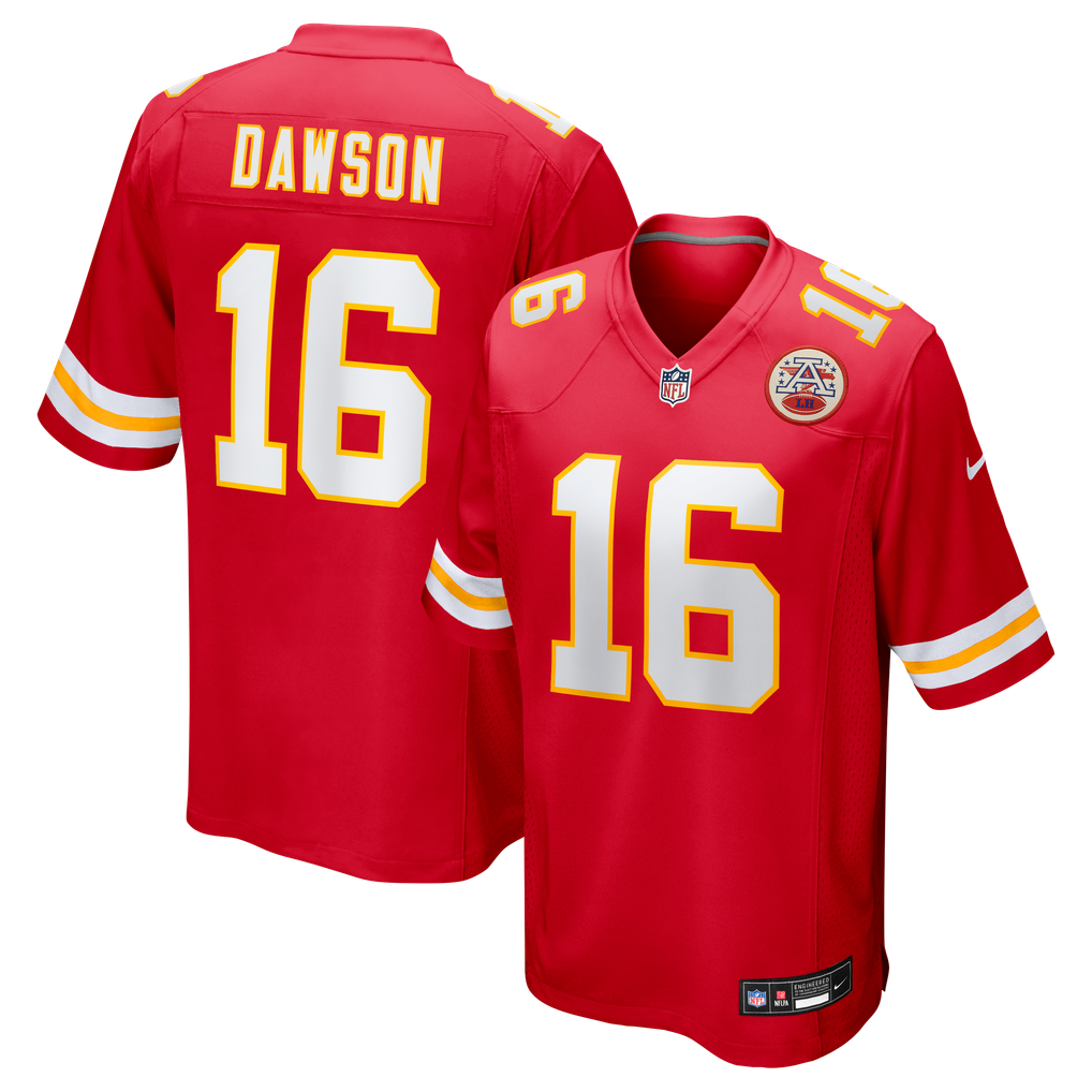 Men's Kansas City Chiefs Len Dawson Red Game Retired Player Jersey