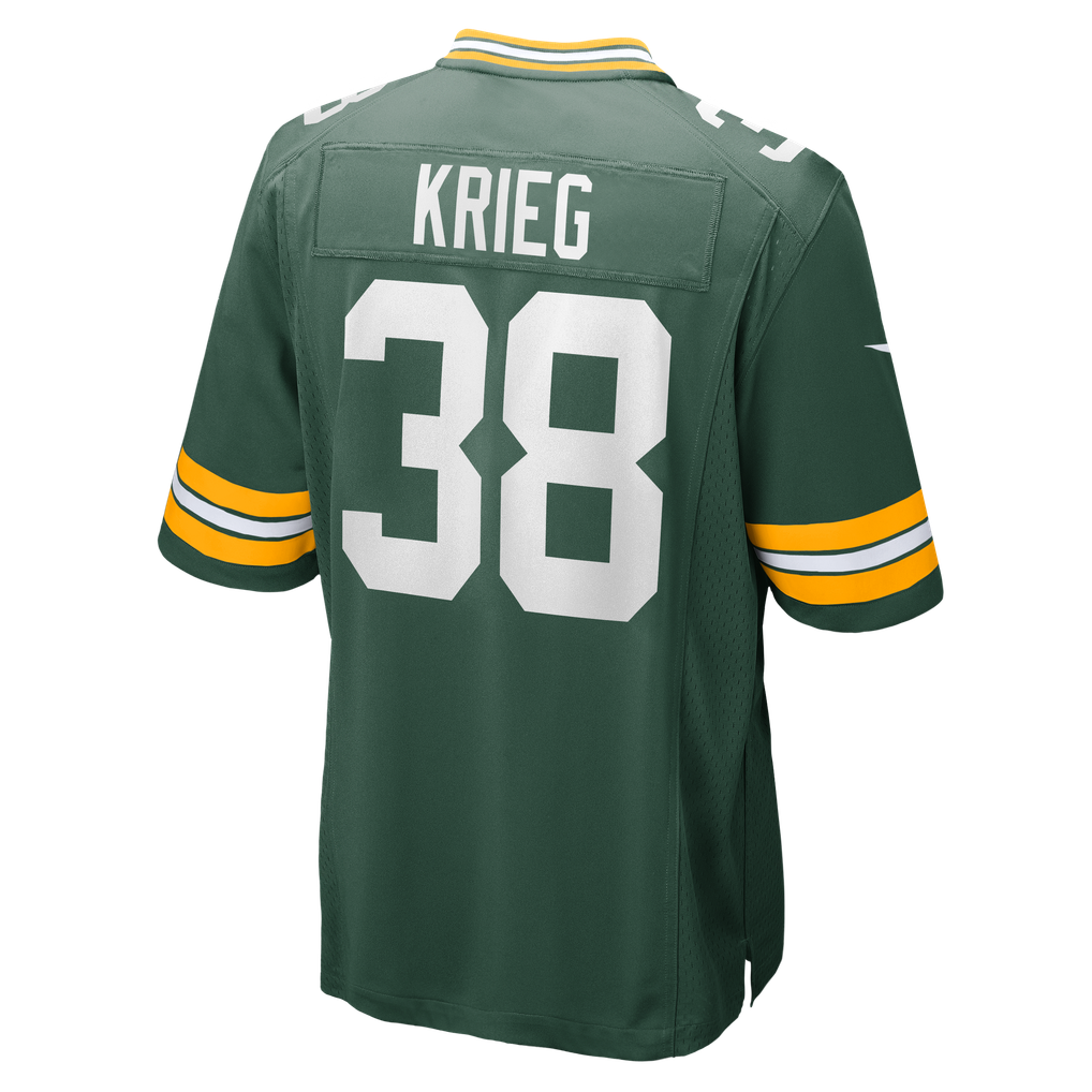Men's Green Bay Packers Lenny Krieg Green Team Game Jersey