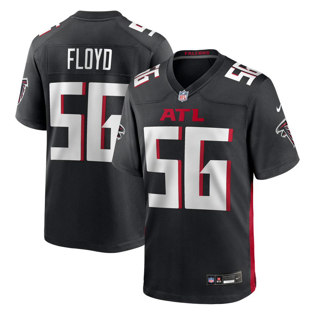 Men's Atlanta Falcons Leonard Floyd Black Team Game Jersey