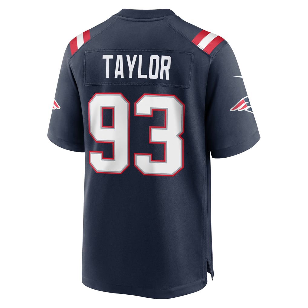 Men's New England Patriots Leonard Taylor Navy Team Game Jersey