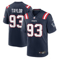Men's New England Patriots Leonard Taylor Navy Team Game Jersey