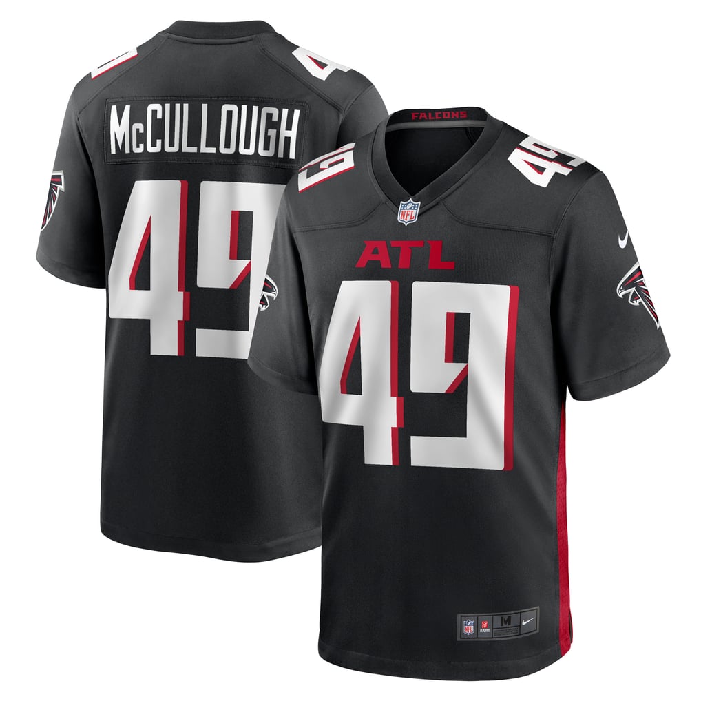 Men's Atlanta Falcons Liam McCullough Black Team Game Jersey