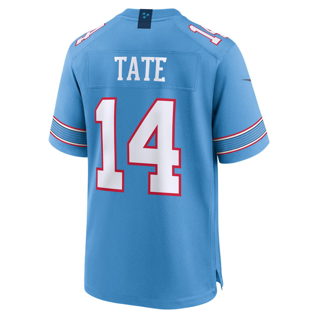 Men's Tennessee Titans Carnell Tate Light Blue Team Game Jersey
