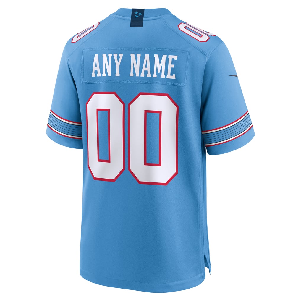 Men's Tennessee Titans Light Blue Game Custom Jersey