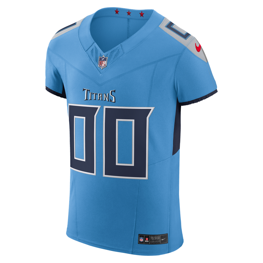 Men's Tennessee Titans Light Blue Team Vapor F.U.S.E. Elite Custom Jersey