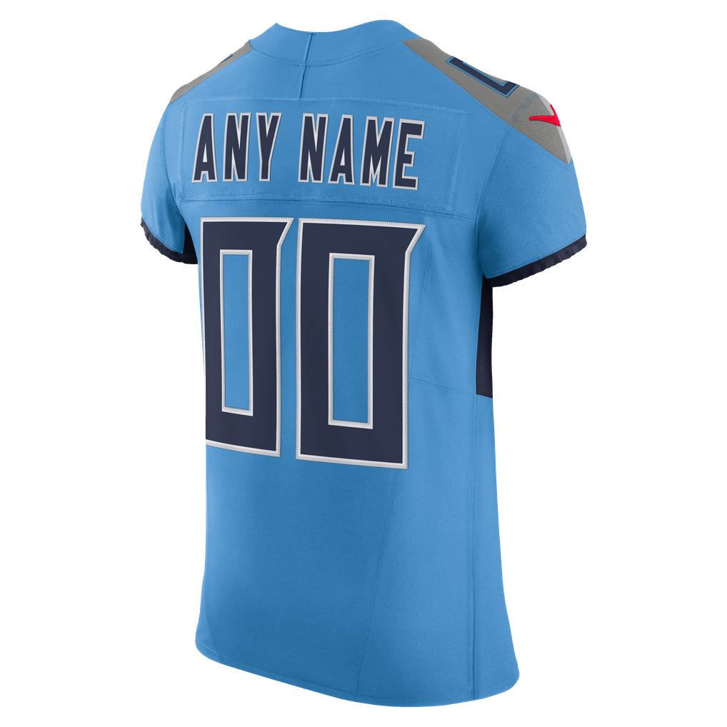 Men's Tennessee Titans Light Blue Team Vapor F.U.S.E. Elite Custom Jersey