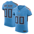 Men's Tennessee Titans Light Blue Team Vapor F.U.S.E. Elite Custom Jersey
