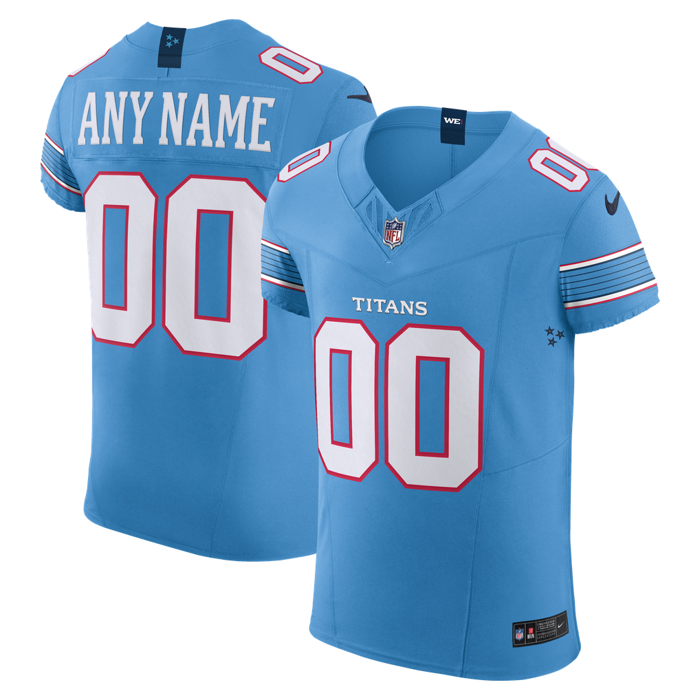 Men's Tennessee Titans Light Blue Vapor F.U.S.E. Elite Custom Jersey