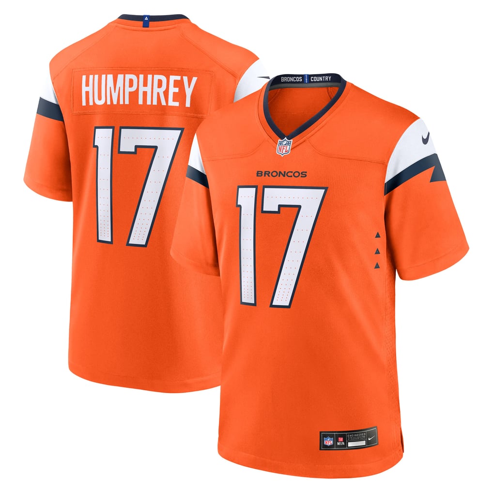 Men's Denver Broncos Lil'Jordan Humphrey Orange Team Game Jersey