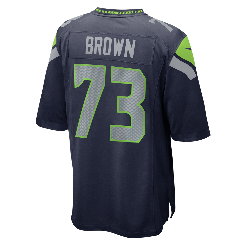 Men's Seattle Seahawks Logan Brown College Navy Team Game Jersey