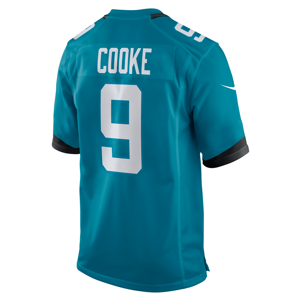 Men's Jacksonville Jaguars Logan Cooke Teal Game Jersey
