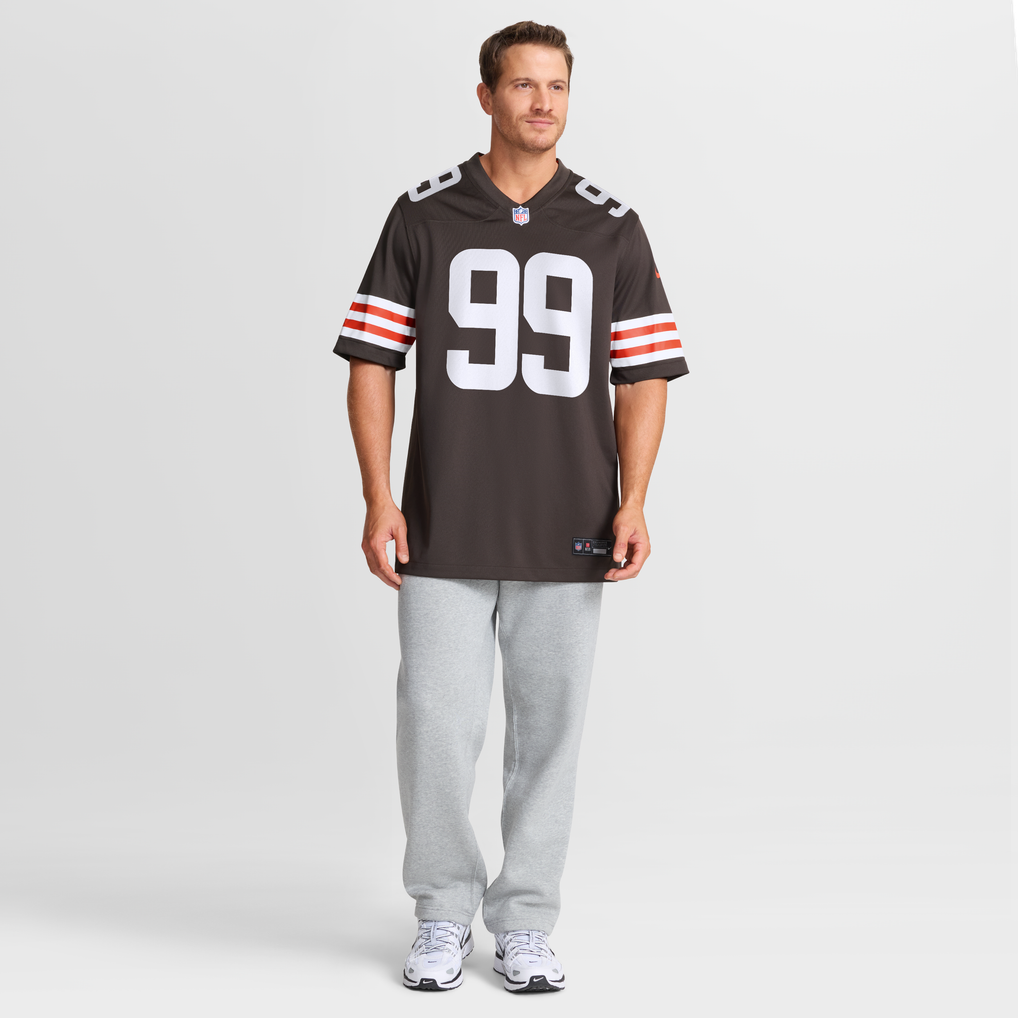 Men's Cleveland Browns Logan Fano Brown Team Game Jersey