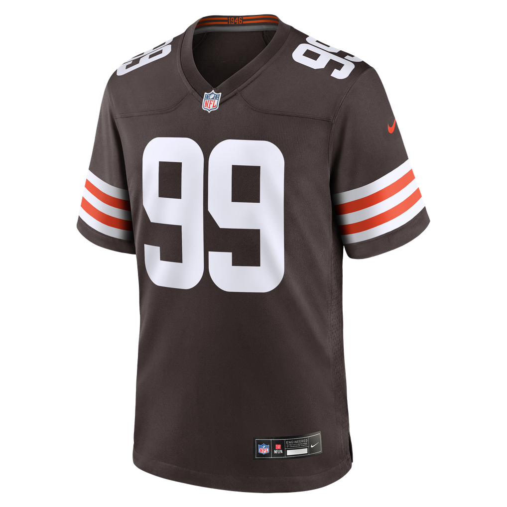 Men's Cleveland Browns Logan Fano Brown Team Game Jersey
