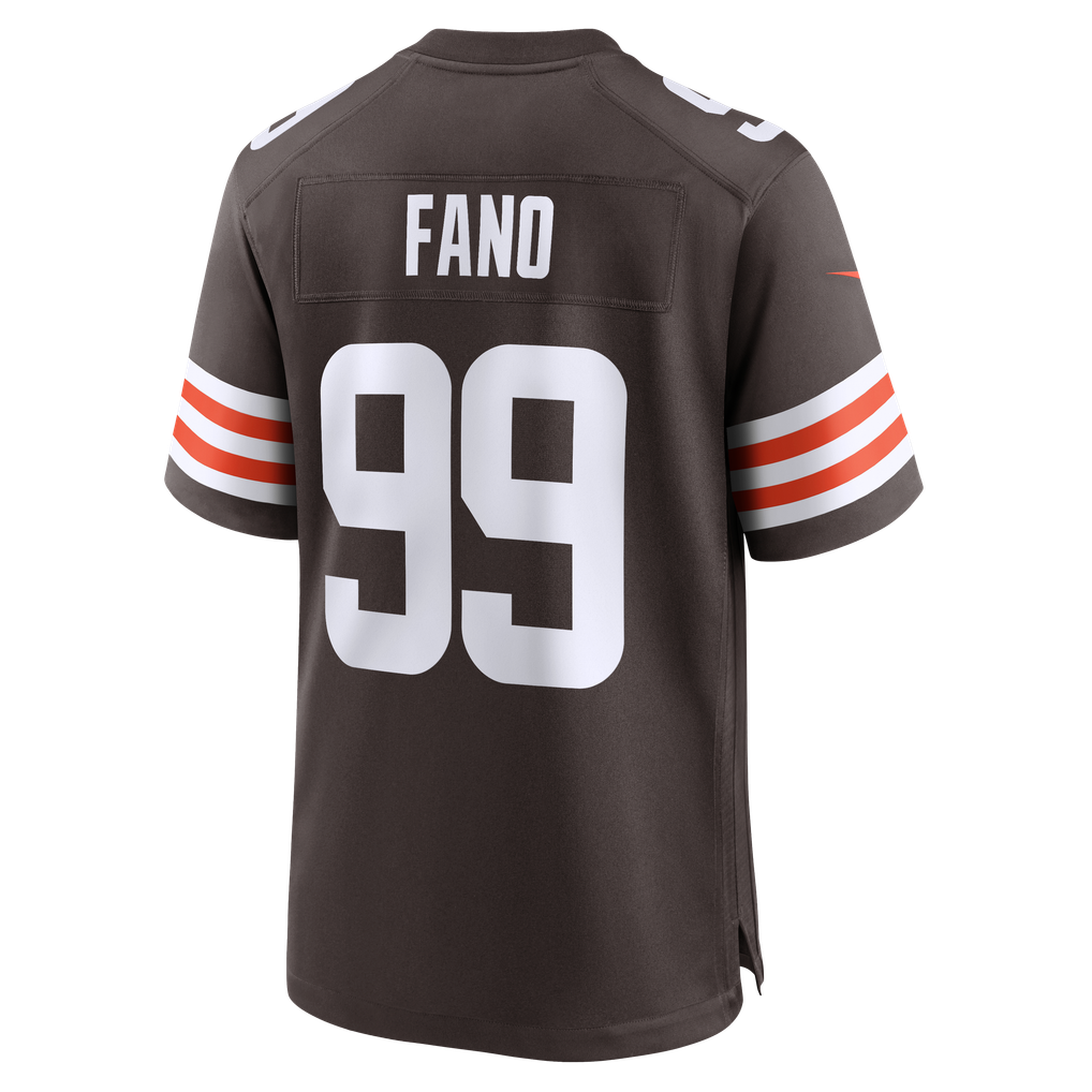 Men's Cleveland Browns Logan Fano Brown Team Game Jersey