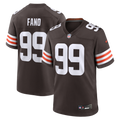 Men's Cleveland Browns Logan Fano Brown Team Game Jersey
