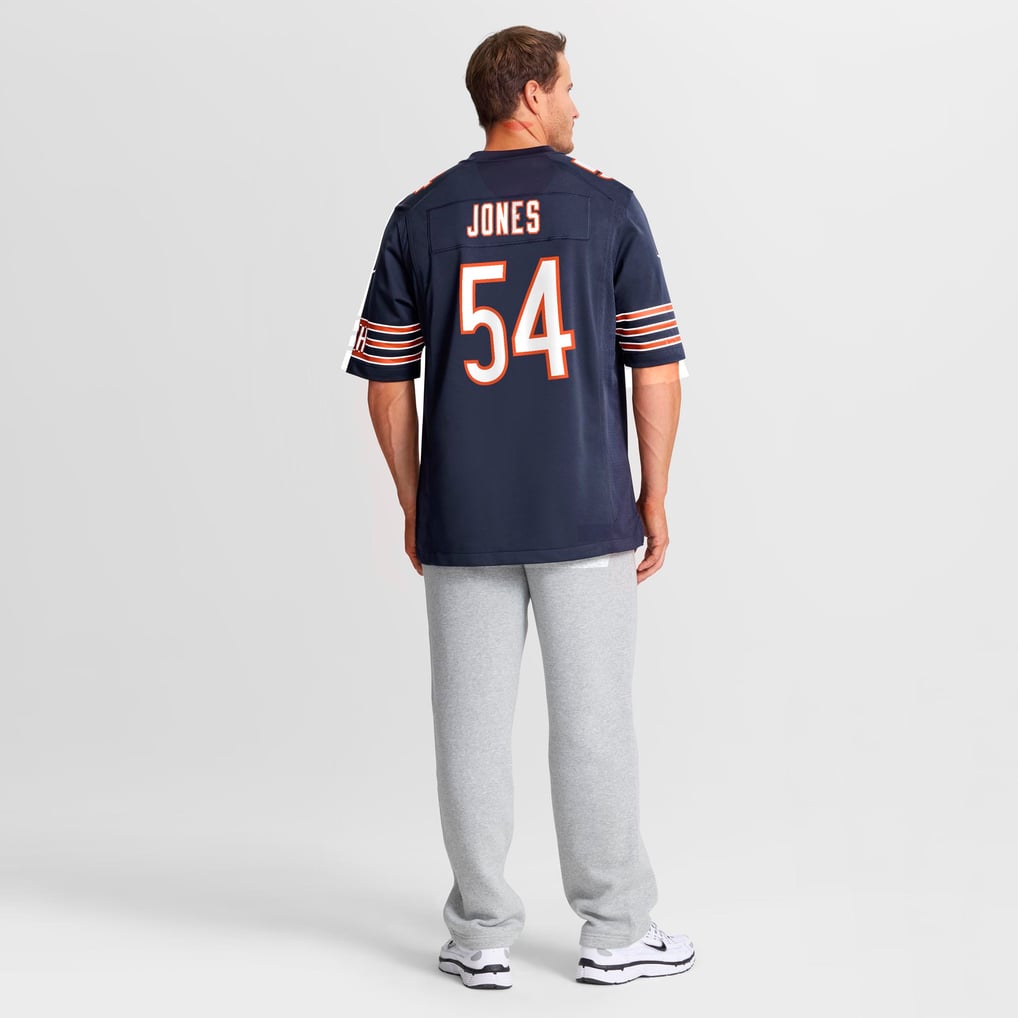 Men's Chicago Bears Logan Jones Navy Team Game Jersey