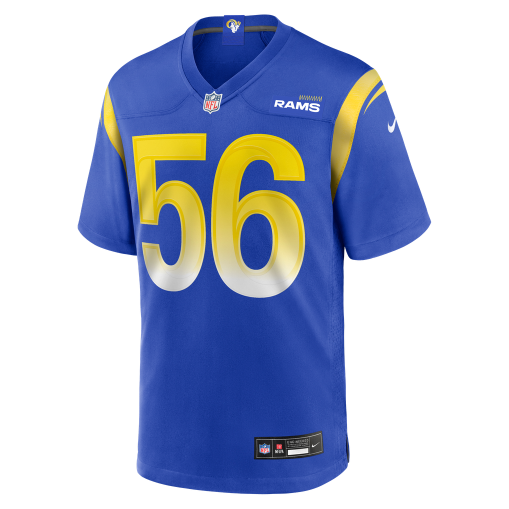 Men's Los Angeles Rams London Fletcher Royal Game Retired Player Jersey
