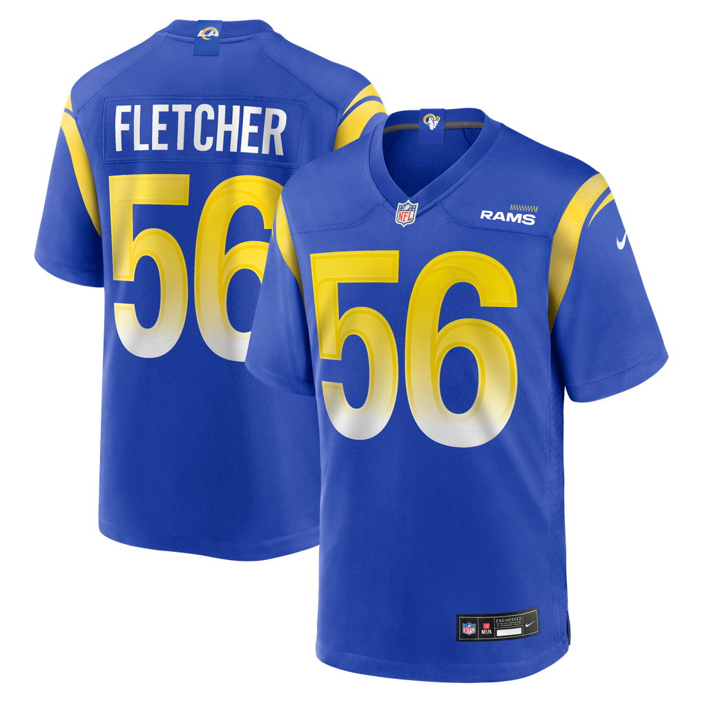 Men's Los Angeles Rams London Fletcher Royal Game Retired Player Jersey