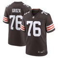 Men's Cleveland Browns Lou Groza Brown Game Retired Player Jersey