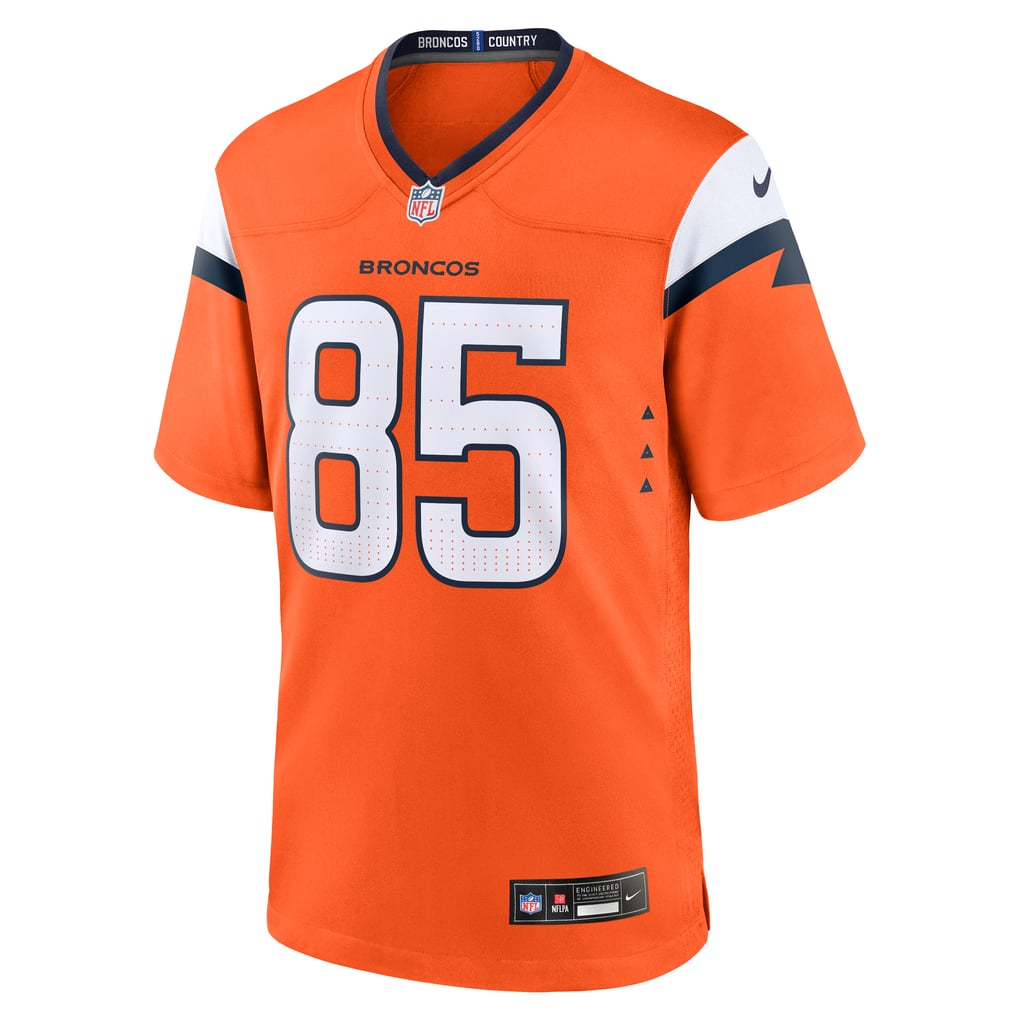 Men's Denver Broncos Lucas Krull Orange Team Game Jersey
