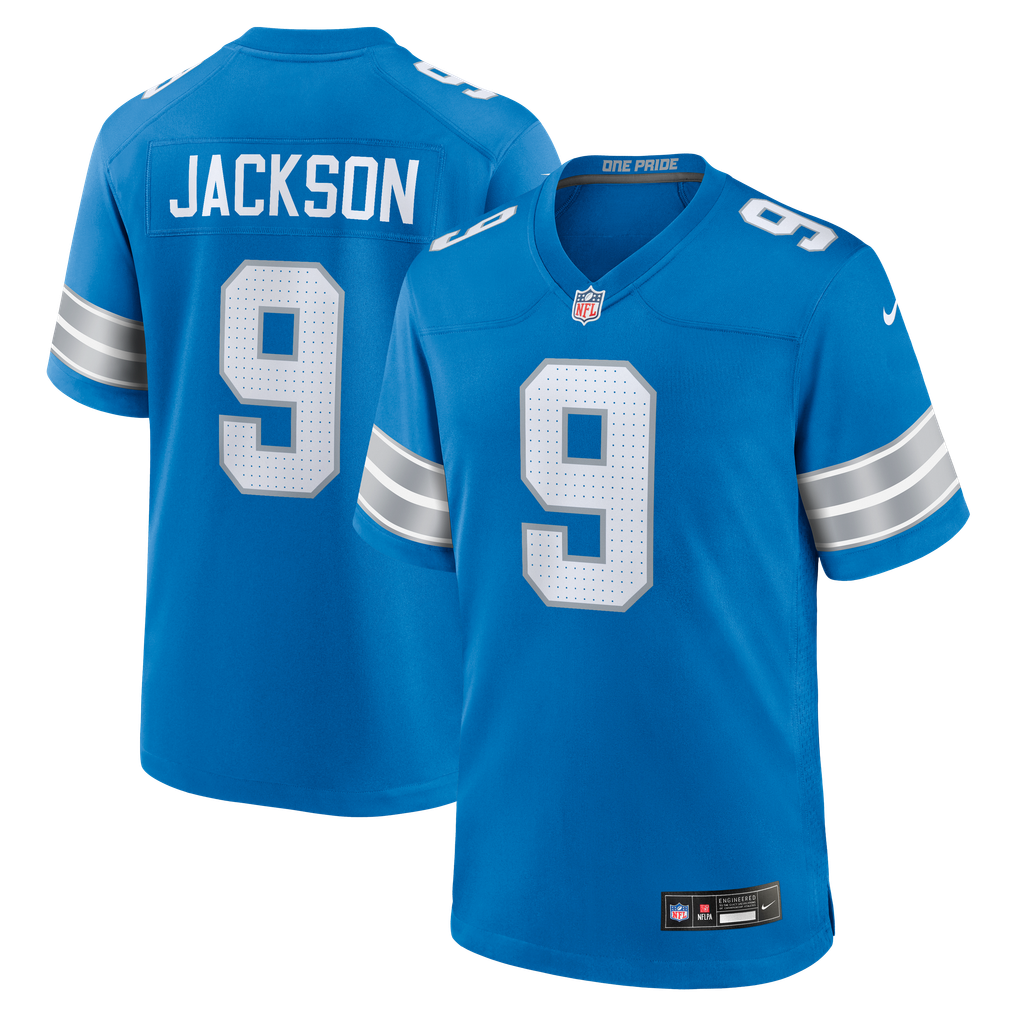Men's Detroit Lions Lucky Jackson Blue Team Game Jersey