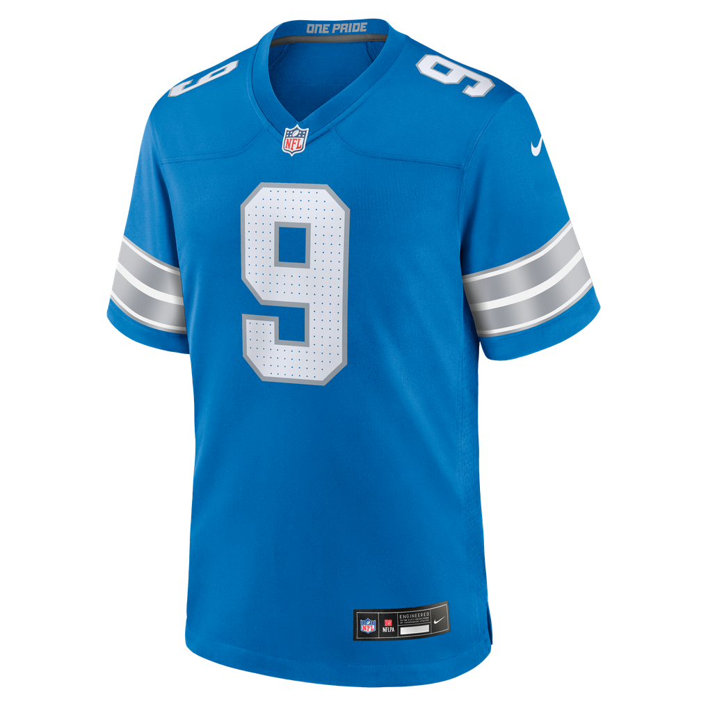 Men's Detroit Lions Lucky Jackson Blue Team Game Jersey