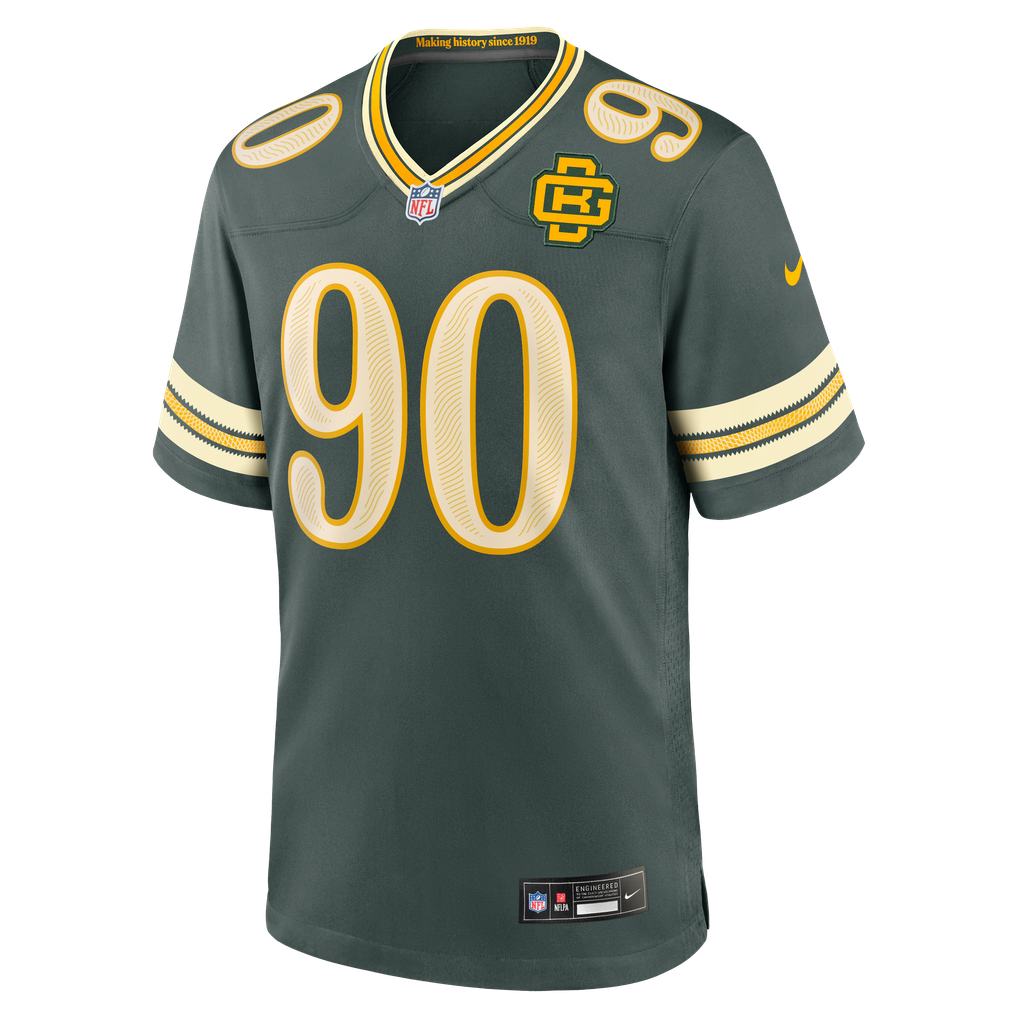 Men's Green Bay Packers Lukas Van Ness Green 2026 Rivalries Collection Game Jersey