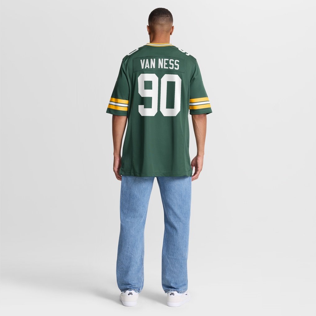 Men's Green Bay Packers Lukas Van Ness Green Game Jersey
