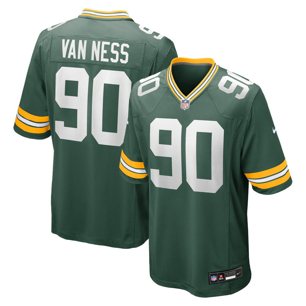 Men's Green Bay Packers Lukas Van Ness Green Game Jersey