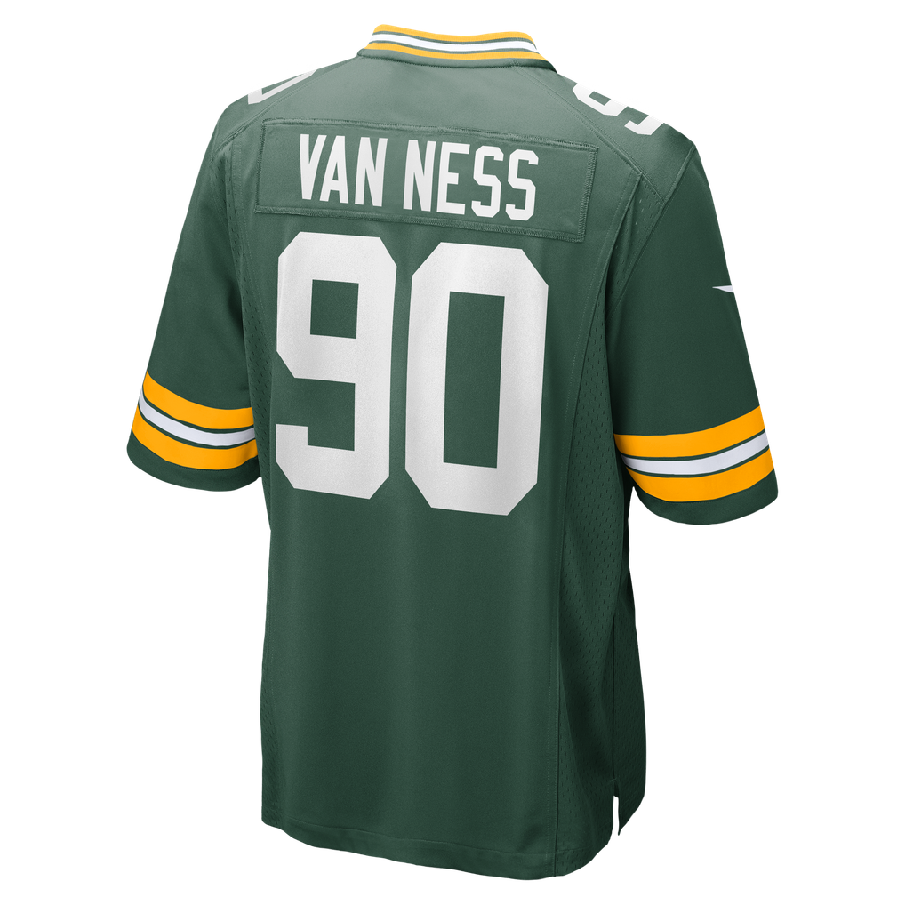 Men's Green Bay Packers Lukas Van Ness Green Game Jersey