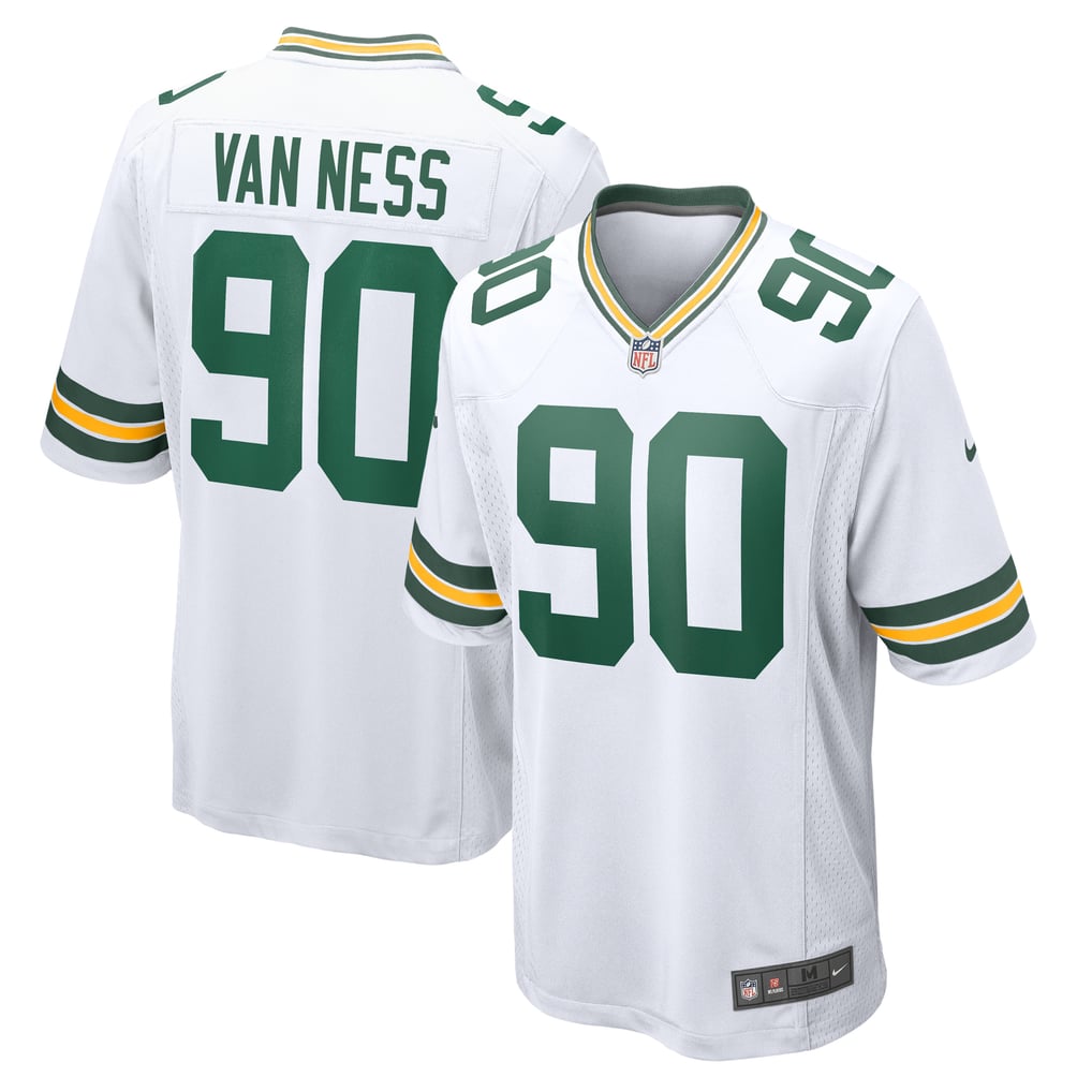 Men's Green Bay Packers Lukas Van Ness White Game Jersey