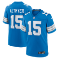 Men's Detroit Lions Luke Altmyer Blue Team Game Jersey
