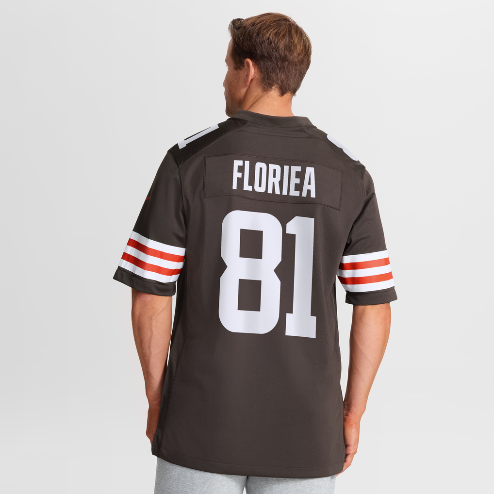Men's Cleveland Browns Luke Floriea Brown Team Game Jersey