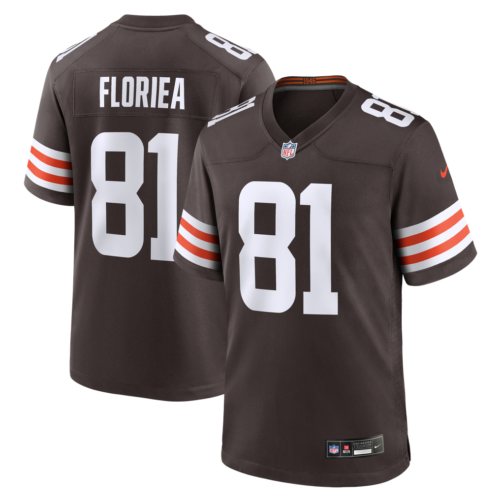 Men's Cleveland Browns Luke Floriea Brown Team Game Jersey