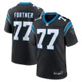 Men's Carolina Panthers Luke Fortner Black Team Game Jersey