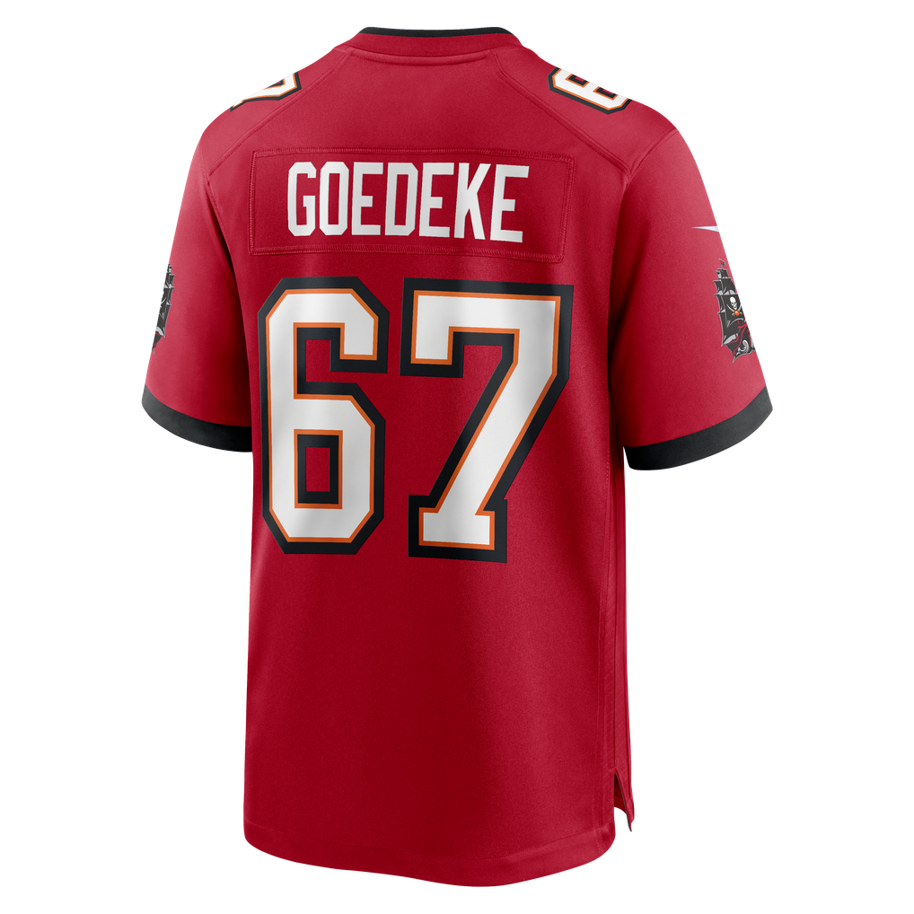 Men's Tampa Bay Buccaneers Luke Goedeke Red Game Player Jersey