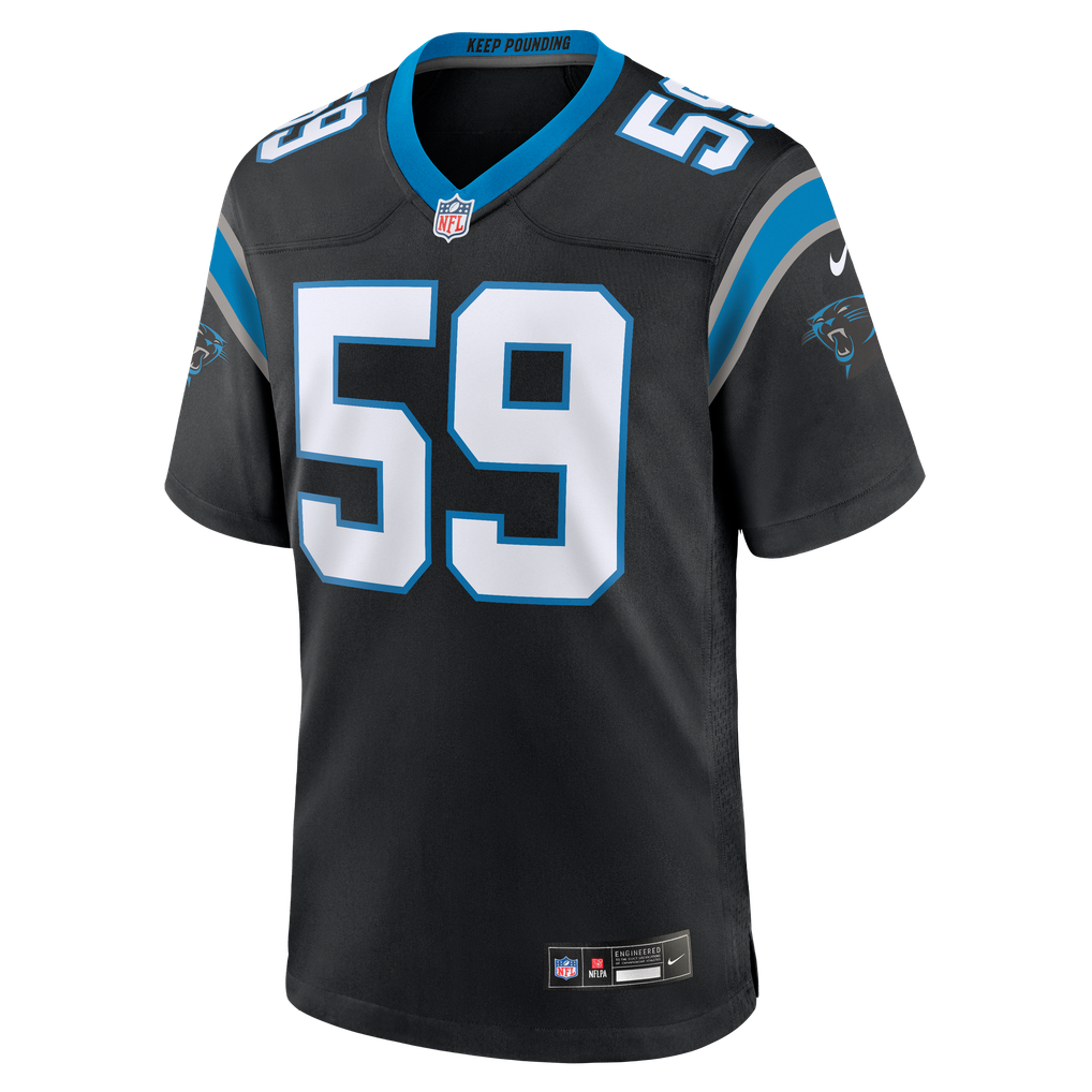 Men's Carolina Panthers Luke Kuechly Black Team Game Jersey