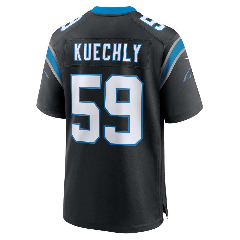 Men's Carolina Panthers Luke Kuechly Black Team Game Jersey